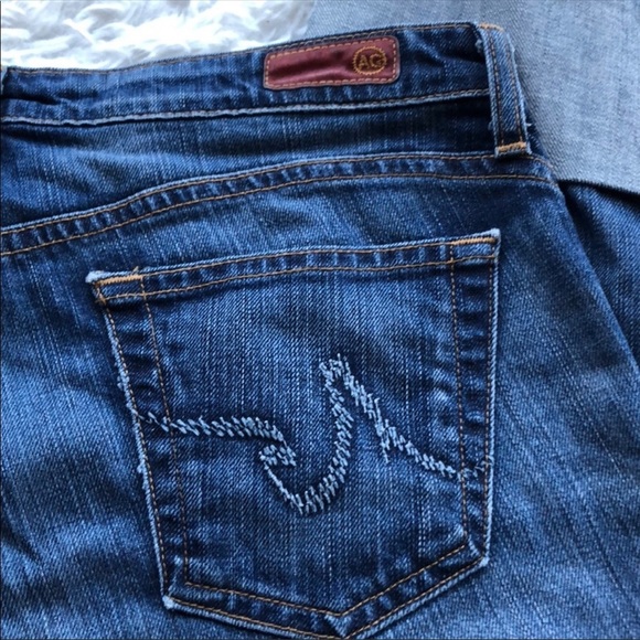 AG Adriano‎ Goldschmeid The Shorty Capri cropped denim cuff jeans size 31 - Picture 3 of 8